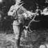 Báró Schell József Antal 16 évesen, a Gemencben lőtt első bikájával